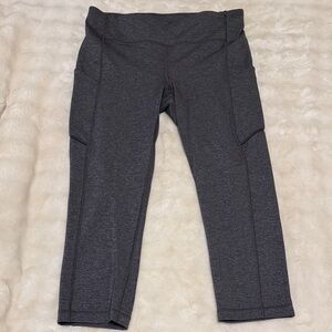 lululemon athletica Charcoal Capri Leggings with Side Pockets